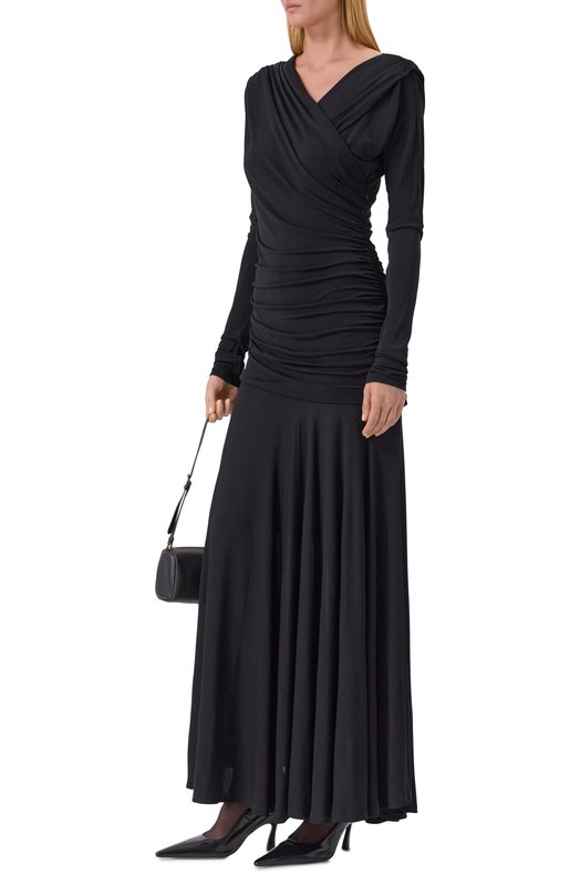 Платье из вискозы Ganni T4213 Чёрный  T4213 Фото 2