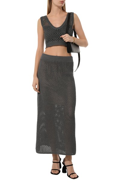 Женская хлопковая юбка BRUNELLO CUCINELLI, арт. M7876B1345