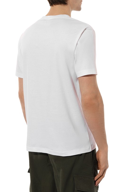 Хлопковая футболка Giorgio Armani 6LSM90/SJTKZ Белый  6LSM90/SJTKZ Фото 4