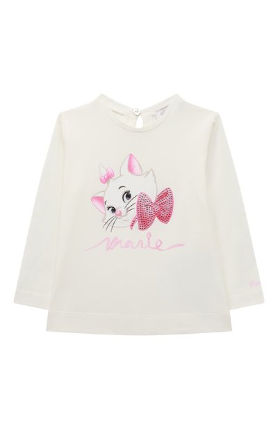 Хлопковый лонгслив MONNALISA, арт. 390602, фото 1