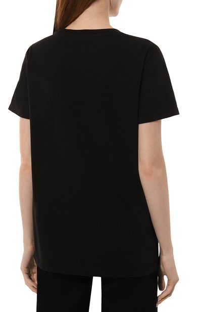 Хлопковая футболка PINKO черного цвета по цене 6700 руб., арт. 101752/A227, фото 4 Хлопковая футболка PINKO, арт. 101752/A227, фото 4