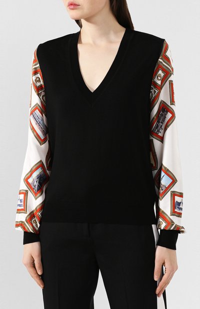 Пуловер из смеси шерсти и шелка BURBERRY, арт. 8013381, фото 3