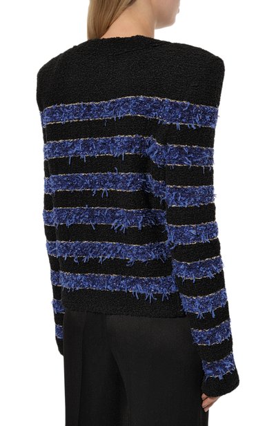 Жакет BALMAIN синего цвета по цене 288500 руб., арт. AF1SK249KE04, фото 4 Жакет BALMAIN, арт. AF1SK249KE04, фото 4
