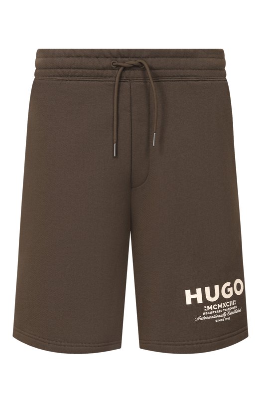 Хлопковые шорты HUGO Blue 50510728 Коричневый 50510728