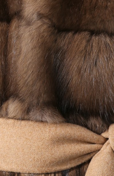 Пальто с меховой отделкой KITON, арт. D48640DX04R72, фото 5