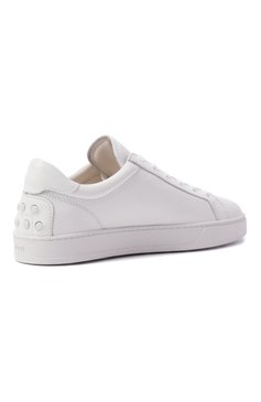 Женские кожаные кеды TOD’S белого цвета, арт. XXW04L0HZ40/JUS | Фото 5 (Материал внутренний: Натуральная кожа; Материал внешний: Натуральная кожа; Подошва: Платформа; Стили: Кэжуэл; Кросс-КТ: Низкие; Материал утеплителя: Без утеплителя; Автоматизация ТО: Проставлено; Автоматизация состава: Проставлено)
