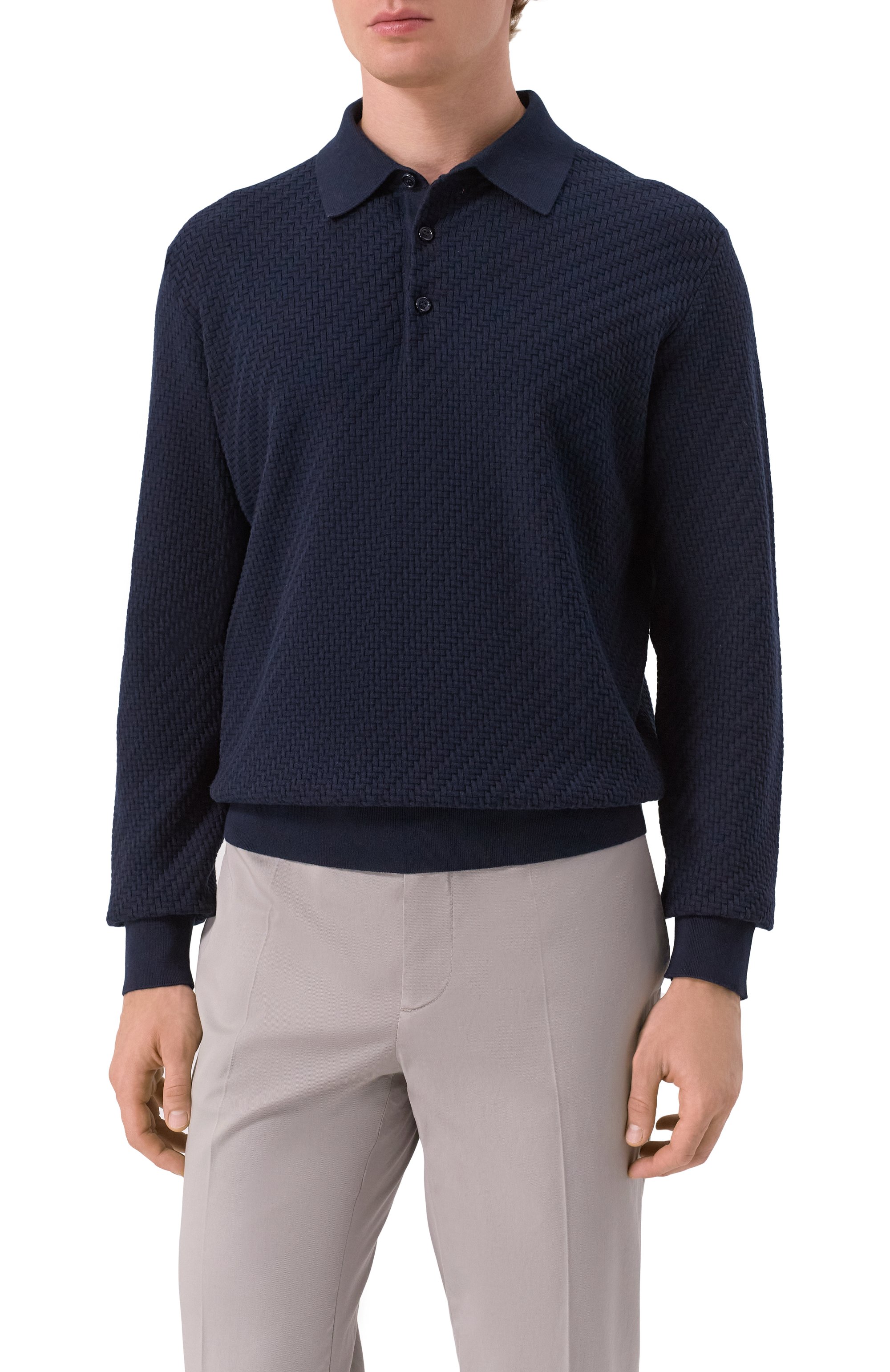 Поло из шелка и хлопка BRIONI, арт. UMR10L/PAK22, фото 3