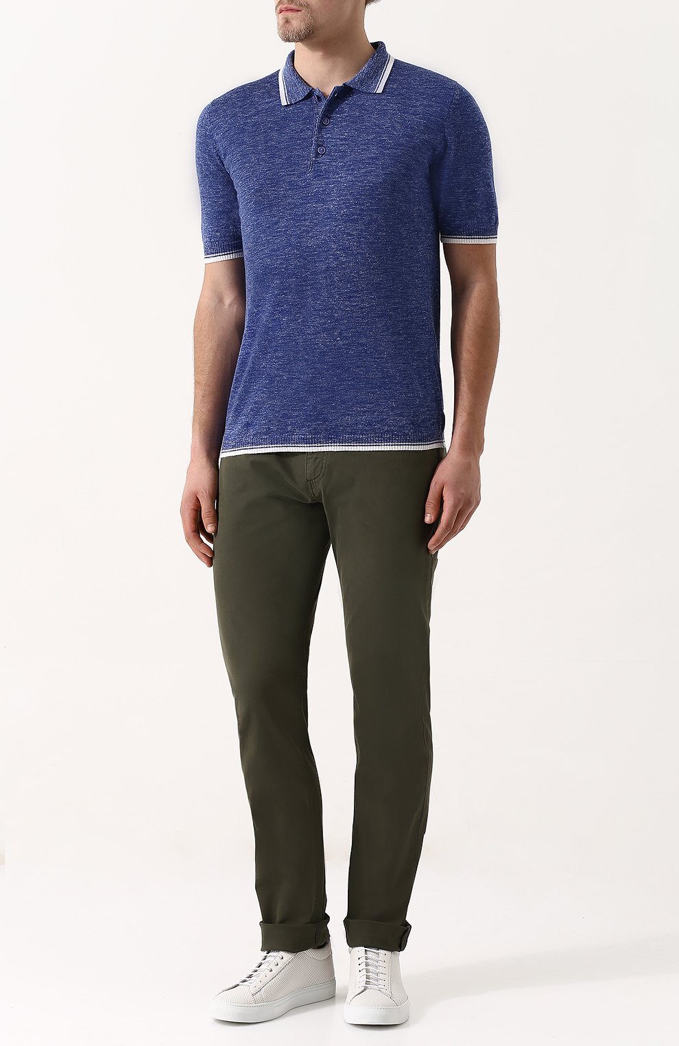 Поло из шелка и льна KITON, арт. UK285, фото 2