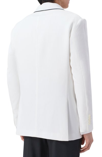 Хлопковый пиджак BRUNELLO CUCINELLI белого цвета по цене 522500 руб., арт. MB416GS11P, фото 4 Хлопковый пиджак BRUNELLO CUCINELLI, арт. MB416GS11P, фото 4