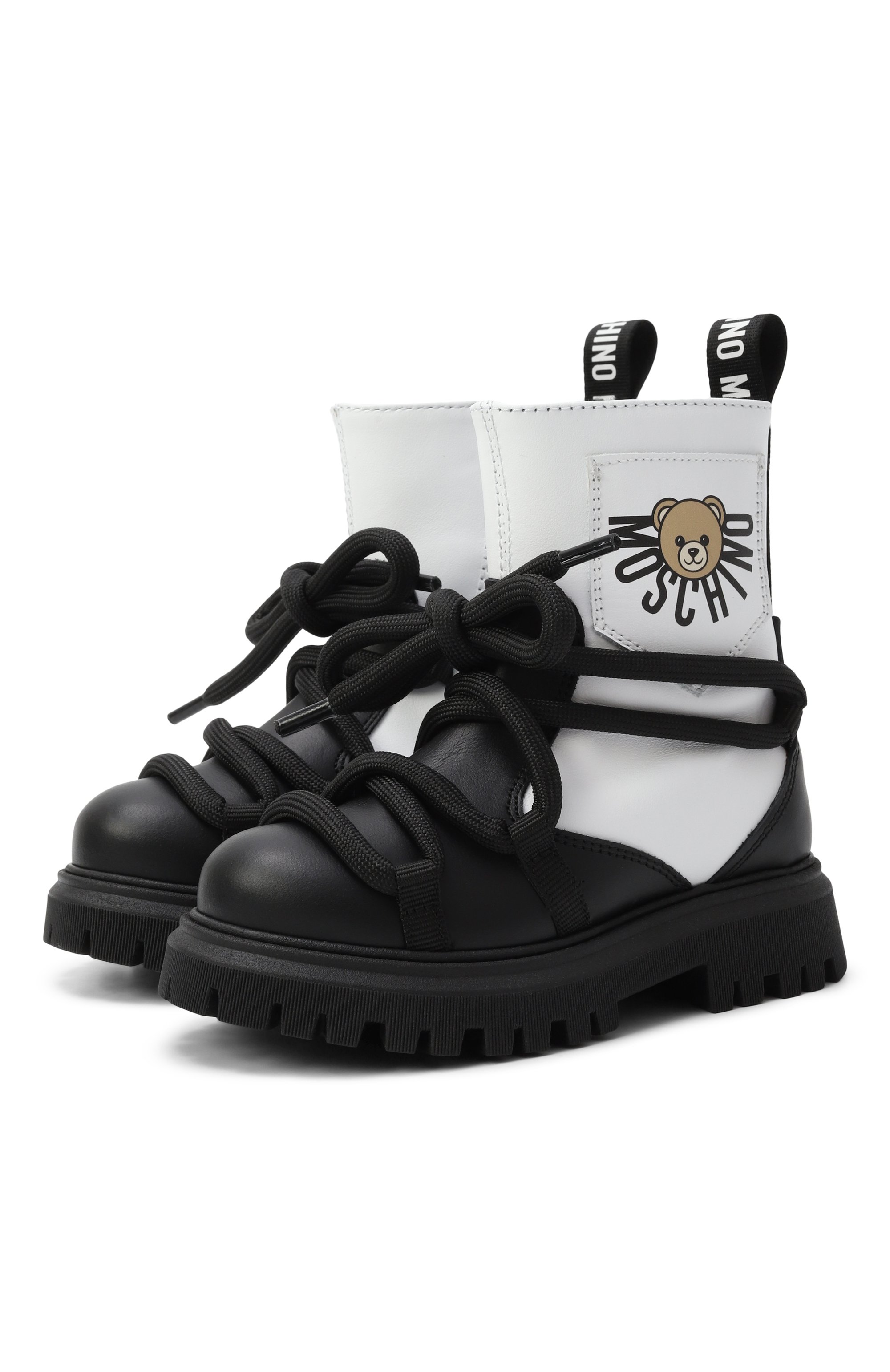 Кожаные ботинки MOSCHINO, арт. 81953/VAR3/24-27, фото 1