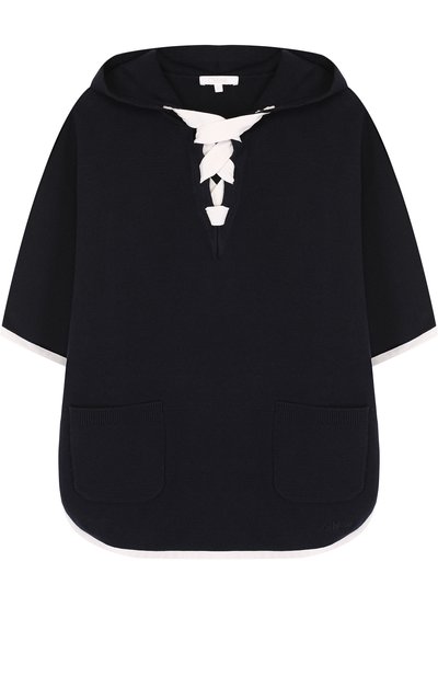 Хлопковое пончо с капюшоном CHLOÉ, арт. C16316/6A-12A, фото 1