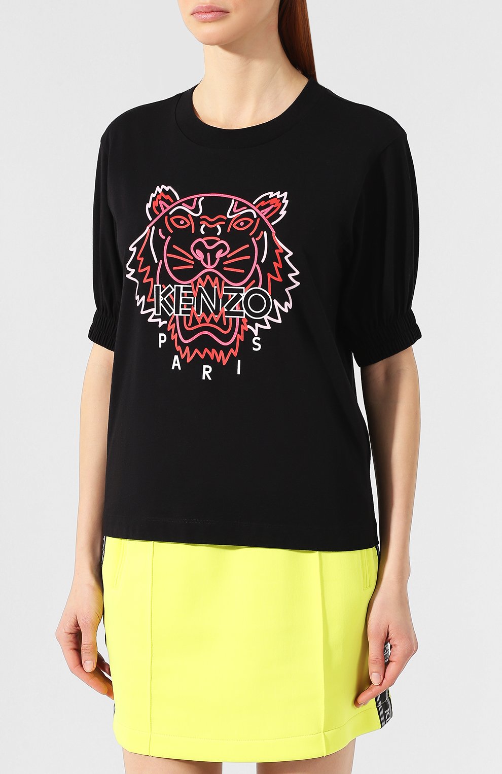 Хлопковая футболка KENZO черного цвета по цене 10450 руб., арт. 2TS7924YG, фото 3 Хлопковая футболка KENZO, арт. 2TS7924YG, фото 3
