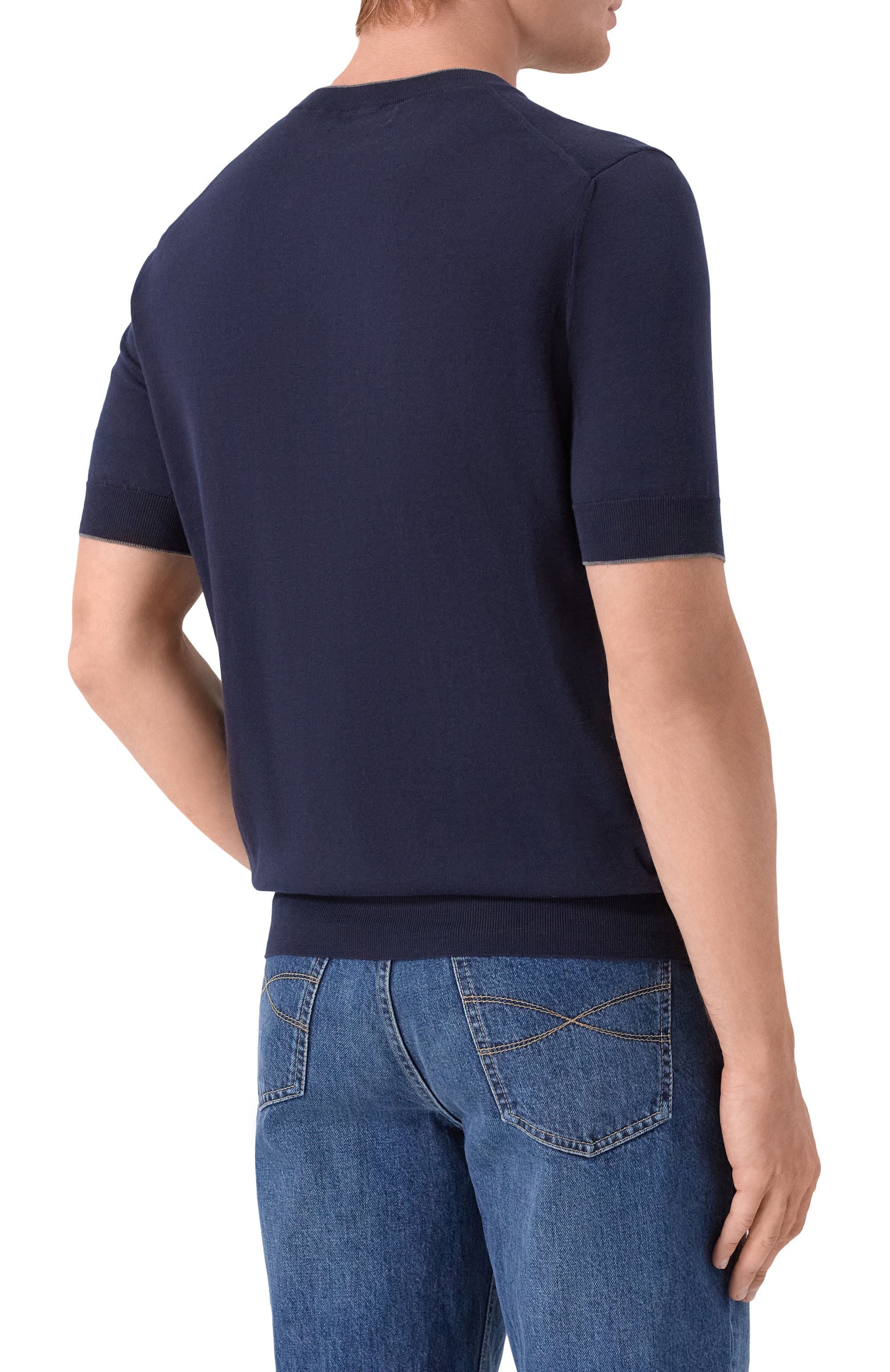 Хлопковый джемпер BRUNELLO CUCINELLI, арт. M29805200, фото 4