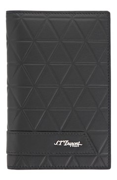 Мужской кожаная обложка для паспорта S.T. DUPONT черного цвета, арт. 161114 | Фото 1 (Нос: Не проставлено; Материал сплава: Проставлено; Кросс-КТ: обложки и футляры; Материал: Натуральная кожа; Ограничения доставки: m-style)