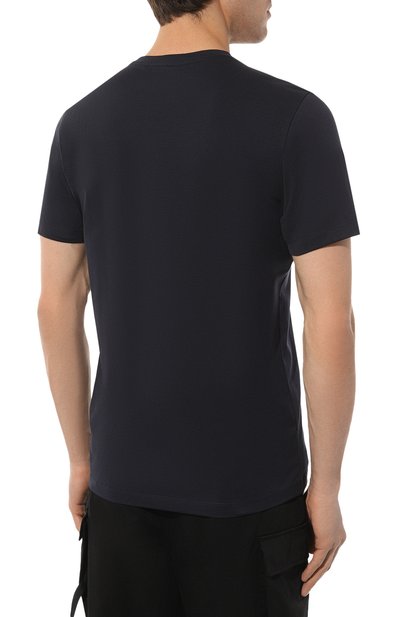 Хлопковая футболка BOGNER темно-синего цвета по цене 12800 руб., арт. 58546604, фото 4 Хлопковая футболка BOGNER, арт. 58546604, фото 4