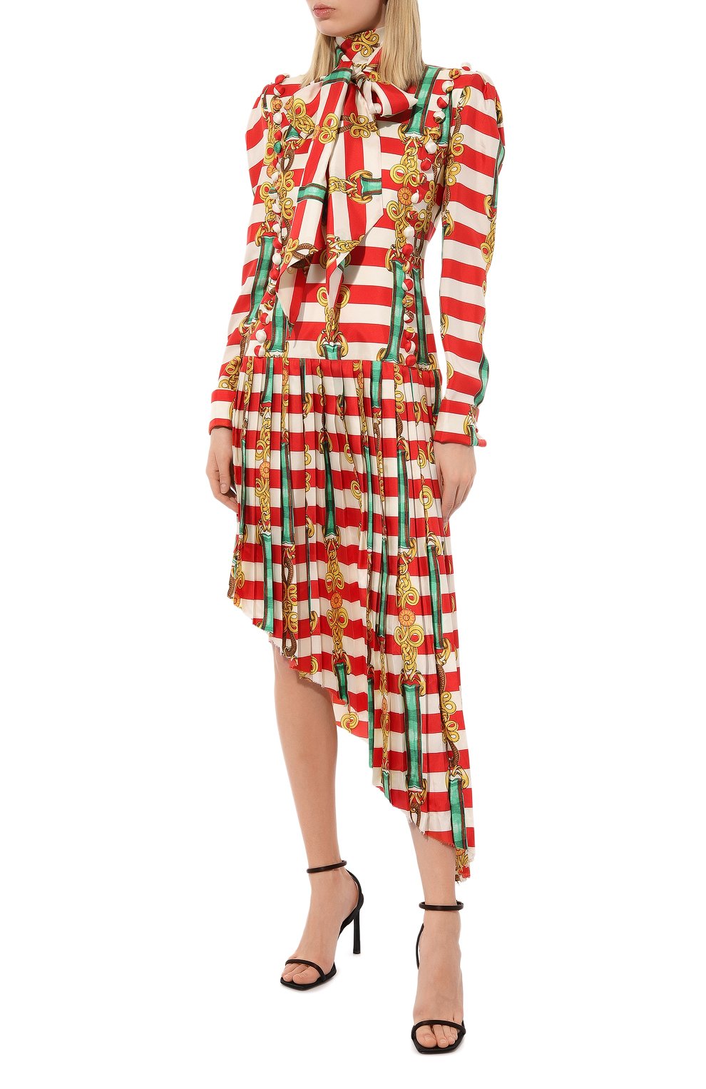 Шелковое платье GUCCI красного цвета по цене 532800 руб., арт. 564756 ZABDV, фото 3 Шелковое платье GUCCI, арт. 564756 ZABDV, фото 3