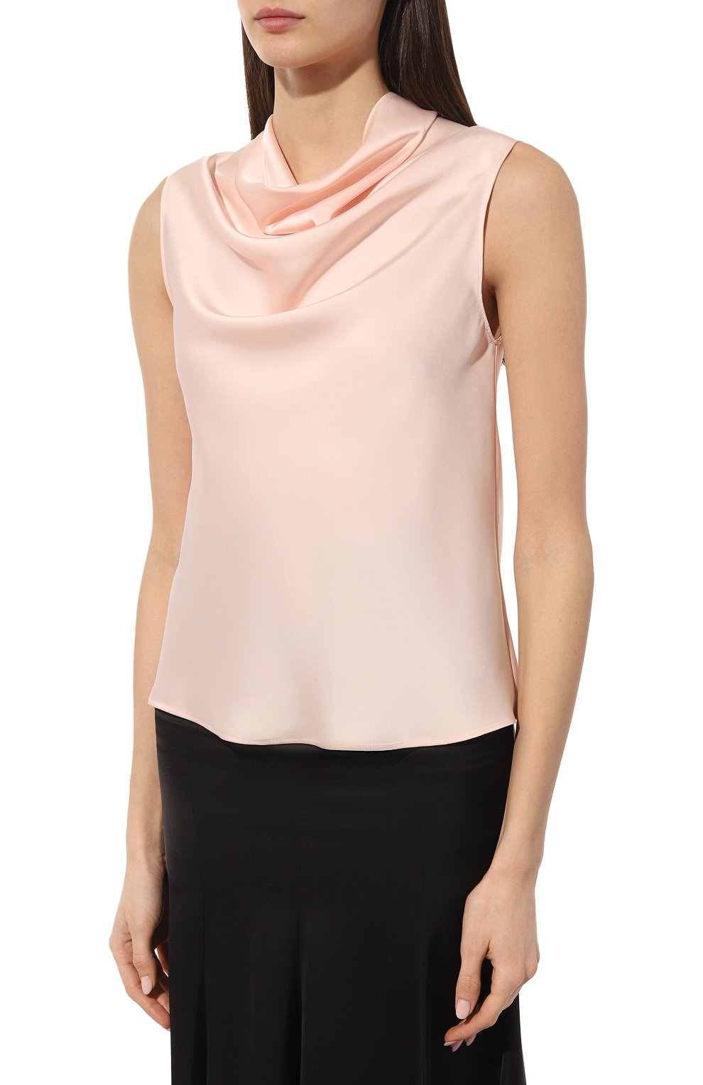 Атласная блузка PHILOSOPHY DI LORENZO SERAFINI розового цвета по цене 19150 руб., арт. V0212/0722, фото 3 Атласная блузка PHILOSOPHY DI LORENZO SERAFINI, арт. V0212/0722, фото 3