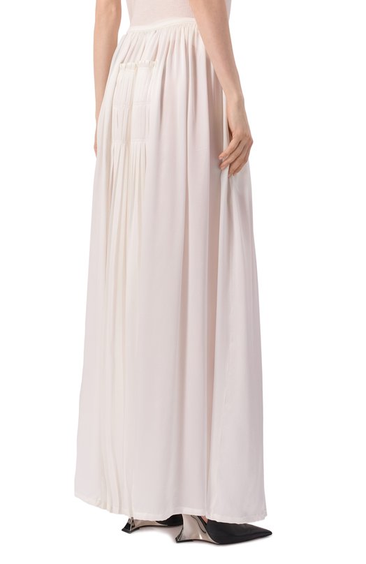 Шелковая юбка Ann Demeulemeester B0012795/FA624 Белый  B0012795/FA624 Фото 4