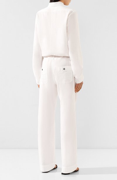 Хлопковый комбинезон ANN DEMEULEMEESTER белого цвета по цене 123000 руб., арт. 2001-1422-P-112-002, фото 4 Хлопковый комбинезон ANN DEMEULEMEESTER, арт. 2001-1422-P-112-002, фото 4