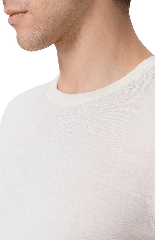 Джемпер изо льна и хлопка Gran Sasso 57140/18637 Белый  57140/18637 Фото 5