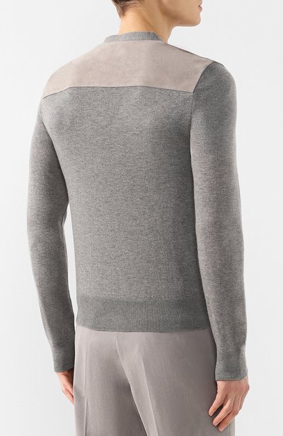 Кашемировый кардиган с кожаной отделкой RALPH LAUREN, арт. 790730588, фото 4