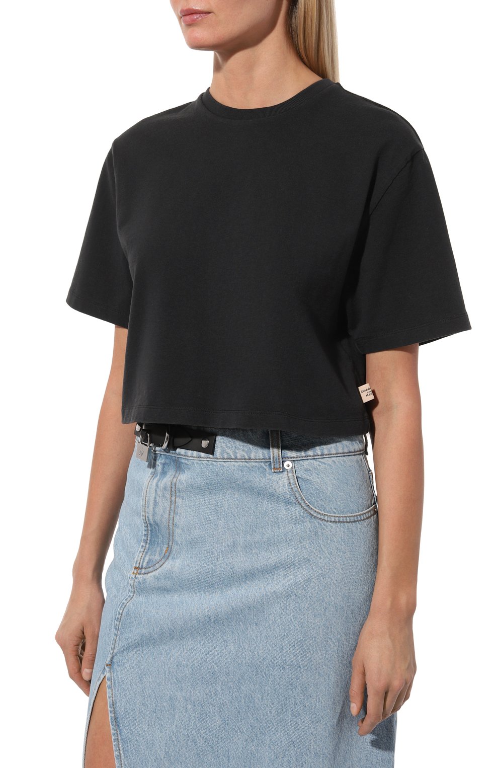 Хлопковая футболка 7 FOR ALL MANKIND, арт. JSLL5690BK, фото 3