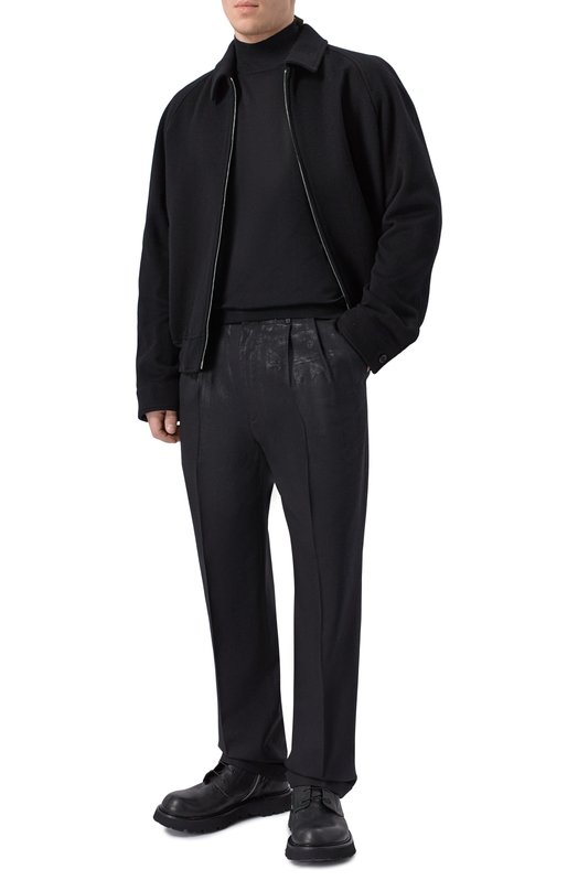 Шерстяные брюки Maison Margiela S50KA0702/M35745 Чёрный  S50KA0702/M35745 Фото 2