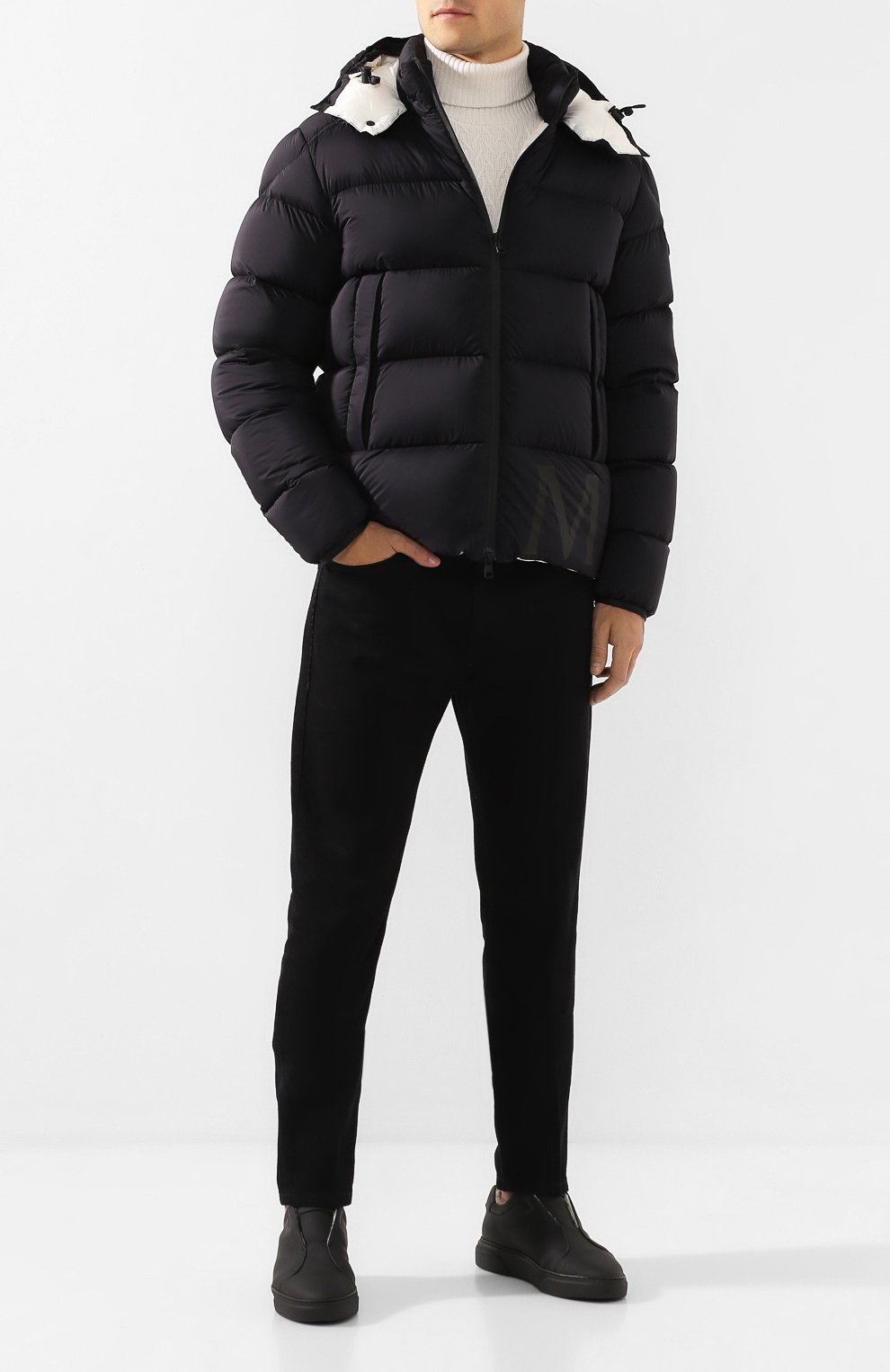 Кожаные кеды HARRYS OF LONDON черного цвета по цене 42250 руб., арт. TUBE WARM TECH LEATHER, фото 2 Кожаные кеды HARRYS OF LONDON, арт. TUBE WARM TECH LEATHER, фото 2