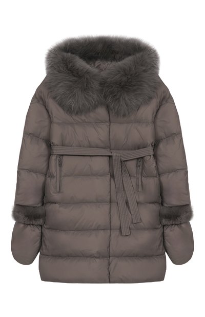 Пуховое пальто с отде�лкой из лисы YVES SALOMON ENFANT, арт. 25WEM920XXD0XW/12A-14A