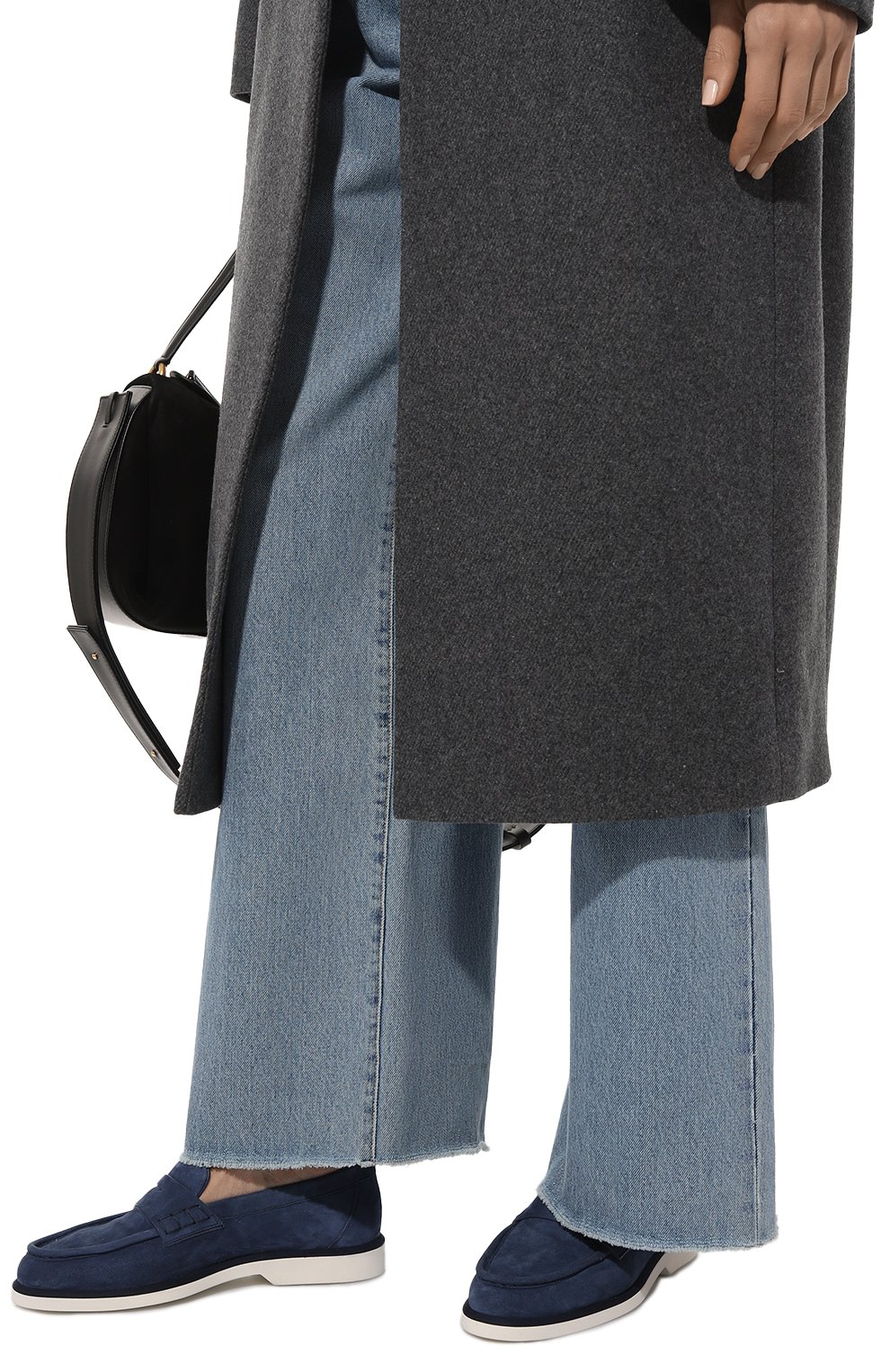 Замшевые пенни-лоферы SANTONI, арт. WUQY59818BIASTW1, фото 3