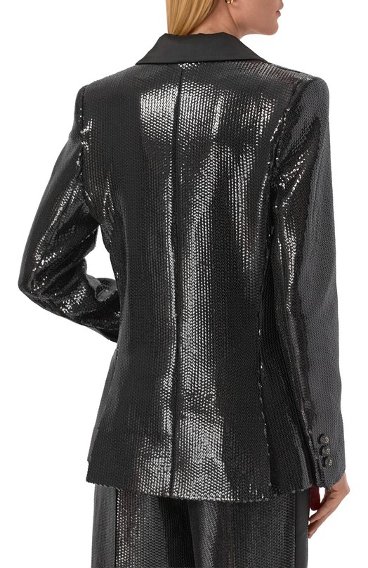 Жакет с отделкой пайетками Elie Saab J0193NF25/PSA01 Чёрный  J0193NF25/PSA01 Фото 4