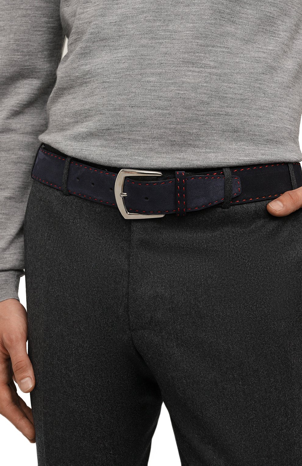 Замшевый ремень KITON, арт. USC6140N00113, фото 2