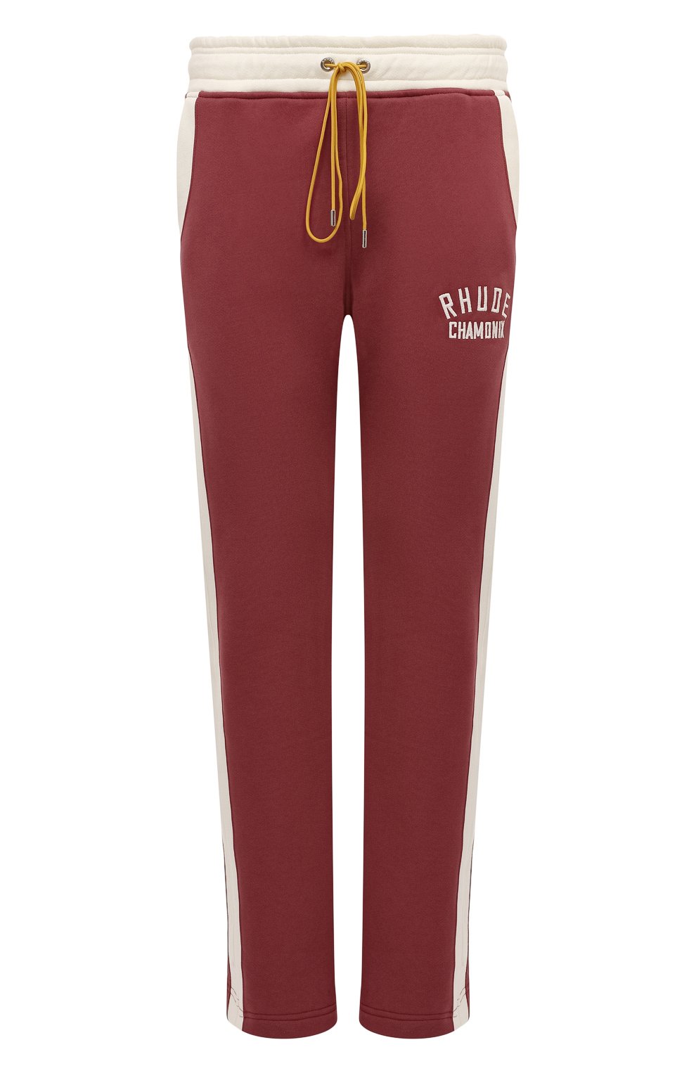 Хлопковые брюки RHUDE красного цвета по цене 76100 руб., арт. RHPF24SP01320, фото 1 Хлопковые брюки RHUDE, арт. RHPF24SP01320, фото 1