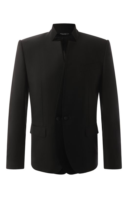 Шерстяной пиджак Dolce & Gabbana G2UH4T/FU21E Чёрный G2UH4T/FU21E