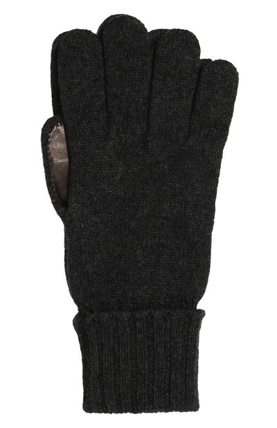 Мужские кашемировые перчатки с кожаной отделкой INVERNI, арт. 2529GU