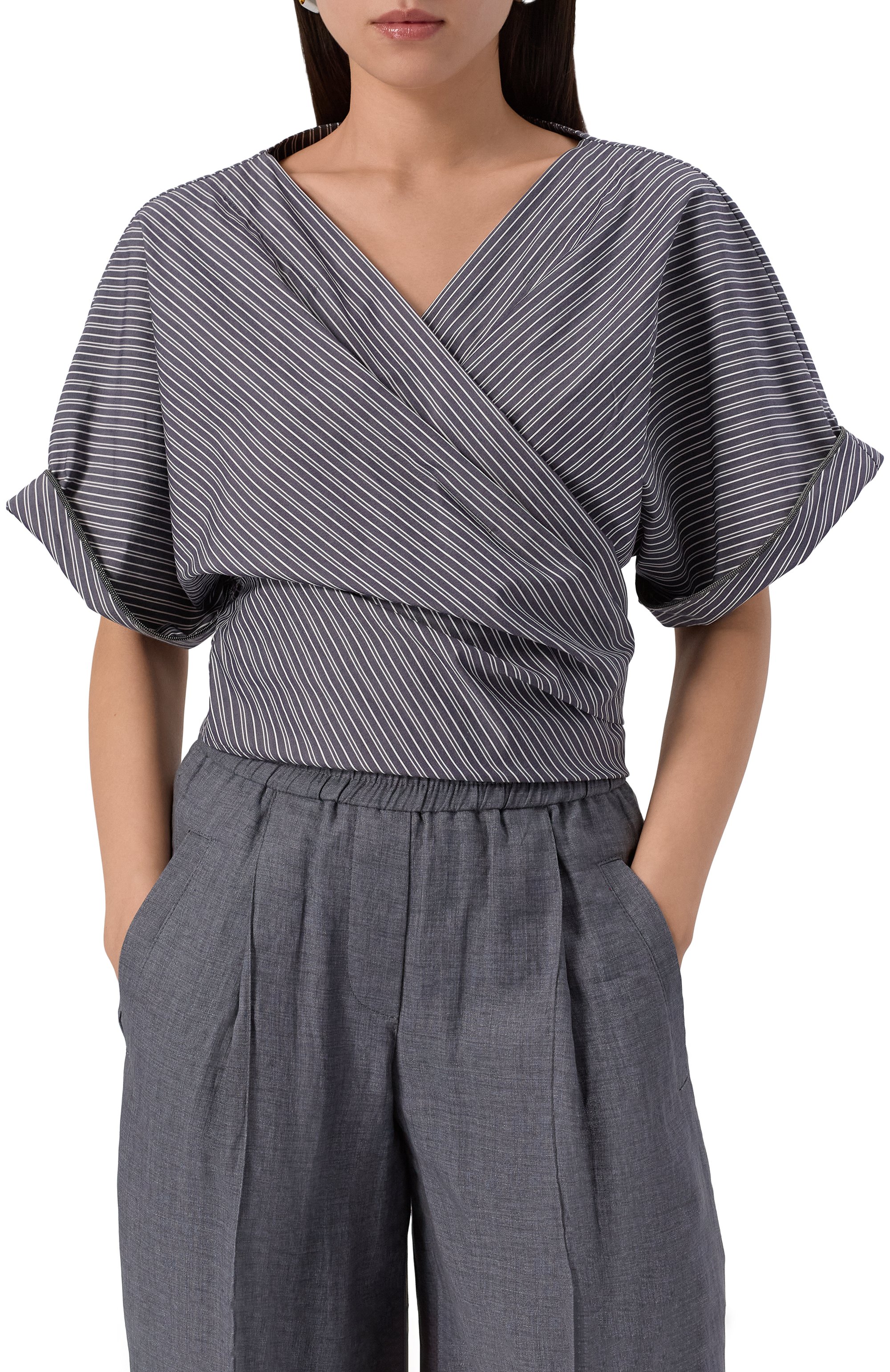 Хлопковый топ BRUNELLO CUCINELLI, арт. MH758FB206, фото 3