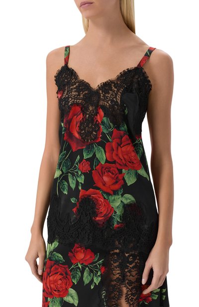 Топ из шелка и хлопка DOLCE & GABBANA, арт. F74V7T/IS133, фото 3