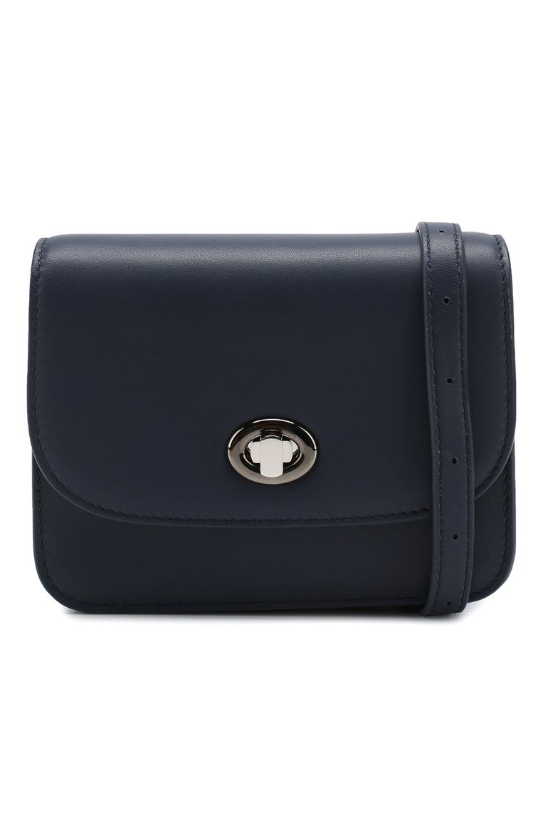 Женская поясная сумка flap pouch LORO PIANA темно-синего цвета, арт. FAI7095 | Фото 6 (Статус проверки: Проверена категория, Проверено; Размер: mini; Материал: Натуральная кожа; Ремень/цепочка: На ремешке; Стили: Классический)
