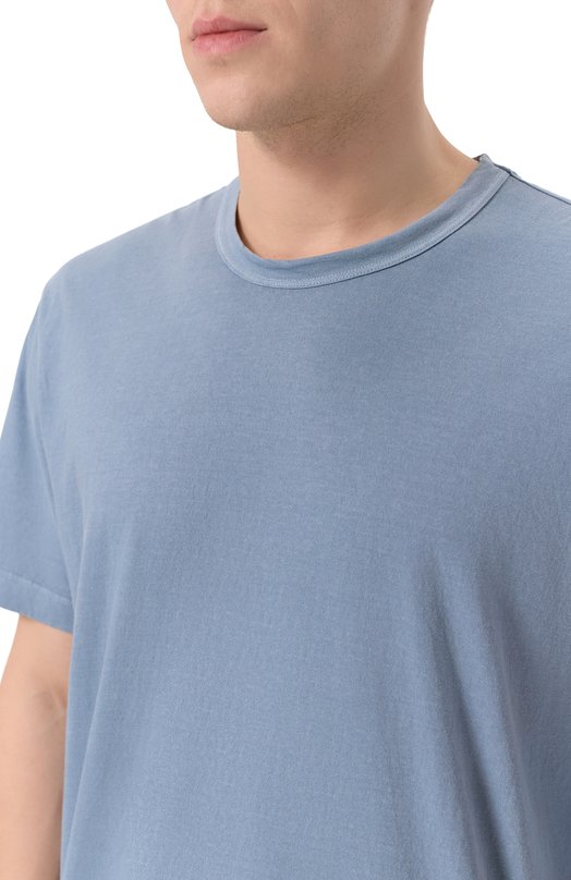 Хлопковая футболка James Perse MLJ3311 Голубой  MLJ3311 Фото 5