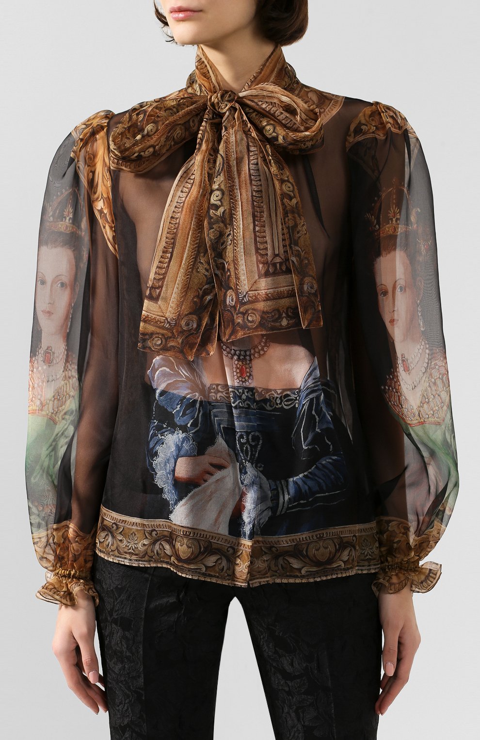 Шелковая блузка DOLCE & GABBANA, арт. F5L07T/GD032, фото 3