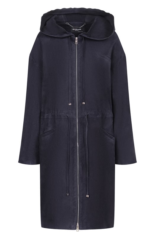 Замшевая парка Kiton D61674K0918F Синий D61674K0918F