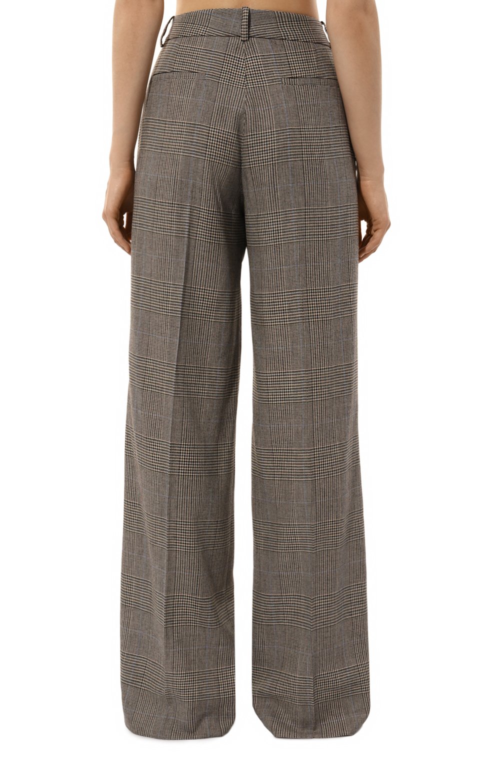 Брюки из вискозы и льна P.A.R.O.S.H. темно-бежевого цвета по цене 49250 руб., арт. D232214, фото 4 Брюки из вискозы и льна P.A.R.O.S.H., арт. D232214, фото 4