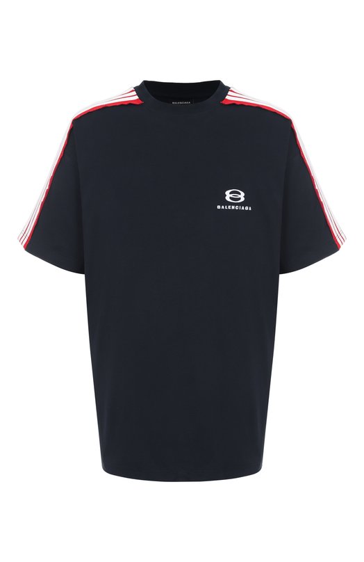 Хлопковая футболка Balenciaga 829686/TSVH2 Синий 829686/TSVH2