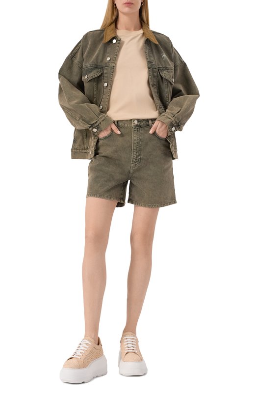 Джинсовые шорты M05CH1NO Jeans A0330/3218 Хаки  A0330/3218 Фото 2