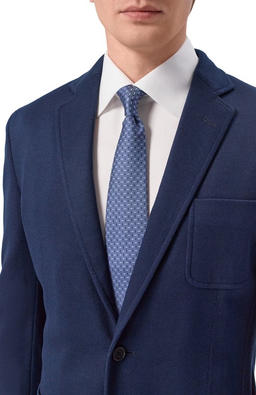 Шелковый галстук Canali 18/HJ04552 Синий  18/HJ04552 Фото 2