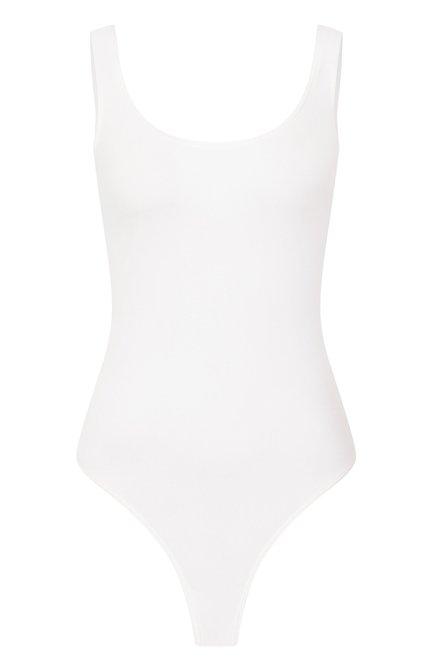 Женское боди WOLFORD белого цвета, арт. 75086 | Фото 1 (Материал сплава: Проставлено; Материал внешний: Хлопок, Синтетический материал; Нос: Не проставлено)