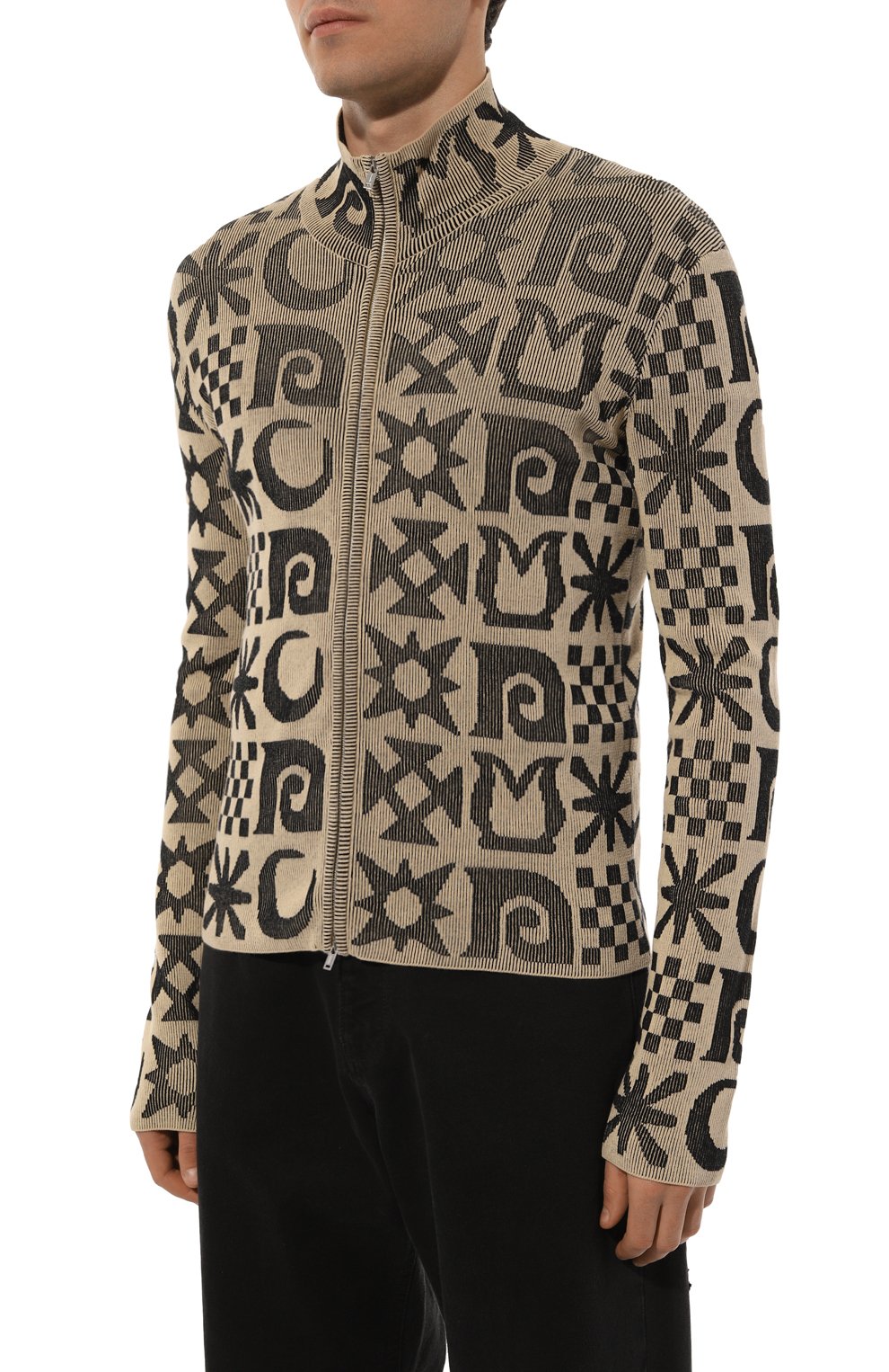 Хлопковый кардиган NANUSHKA бежевого цвета по цене 41300 руб., арт. NM24PFSW00271, фото 3 Хлопковый кардиган NANUSHKA, арт. NM24PFSW00271, фото 3