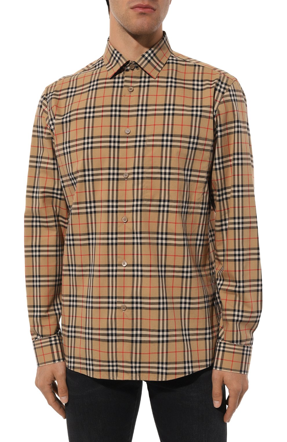 Хлопковая рубашка BURBERRY, арт. 8070582, фото 3