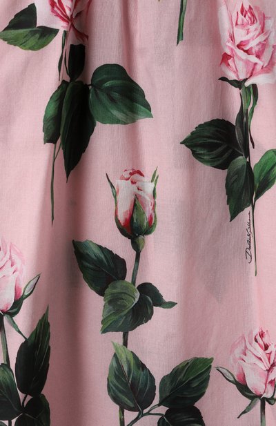 Хлопковое платье DOLCE & GABBANA розового цвета по цене 57500 руб., арт. L54DF8/HS5TA/8-14, фото 3 Хлопковое платье DOLCE & GABBANA, арт. L54DF8/HS5TA/8-14, фото 3