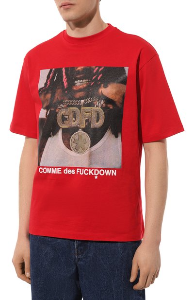 Хлопковая футболка COMME DES FUCKDOWN, арт. CDFU2449, фото 3